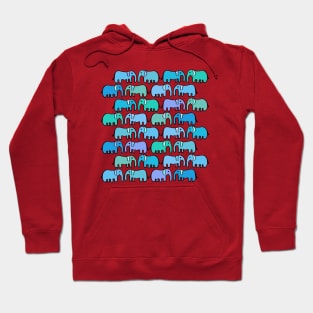 Cute and Colorful Elephant Pattern Hoodie